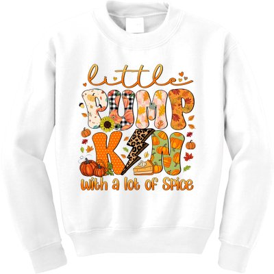 Little Pumpkin Lot Of Spice Funny Halloween Kids Sweatshirt