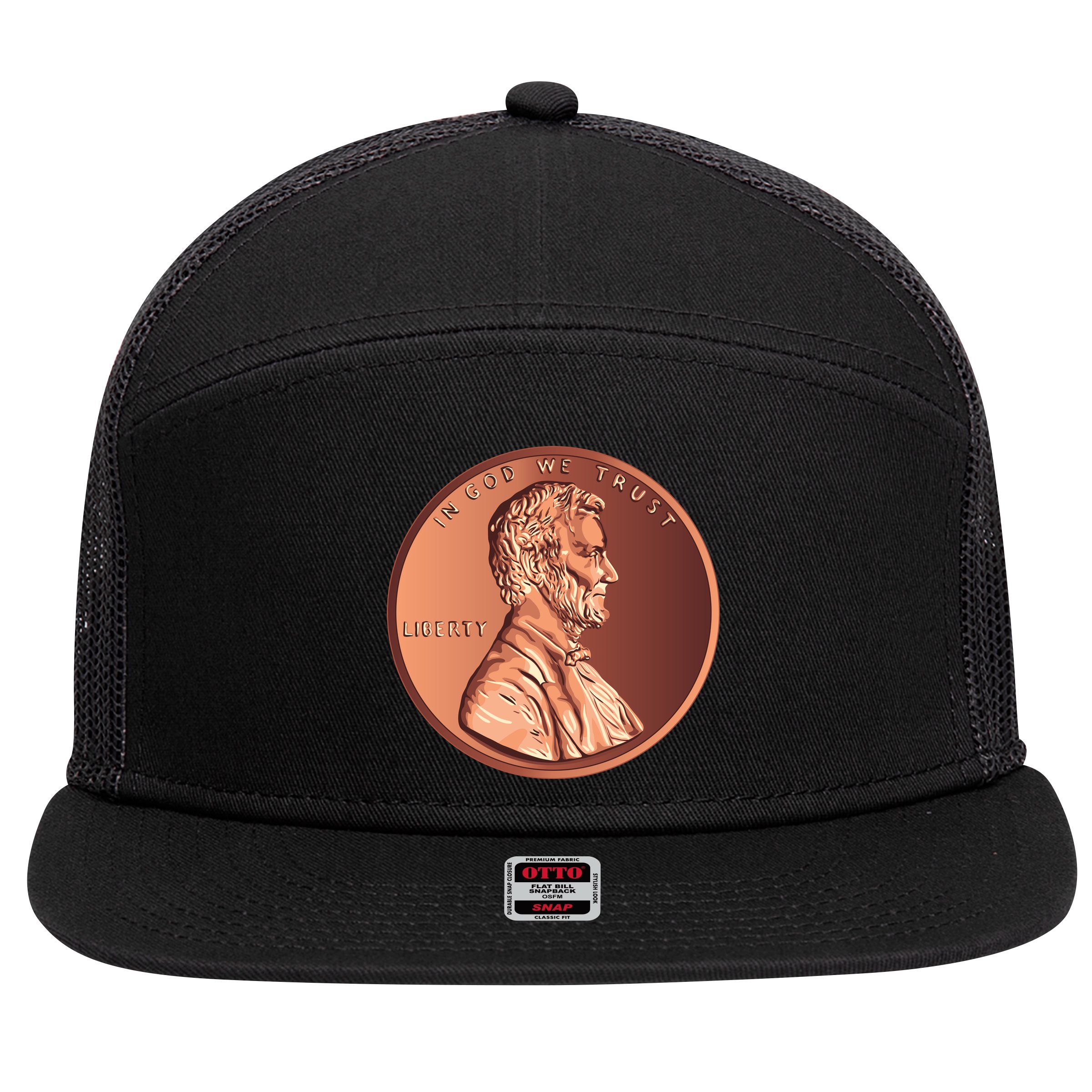Lincoln Penny 7 Panel Mesh Trucker Snapback Hat