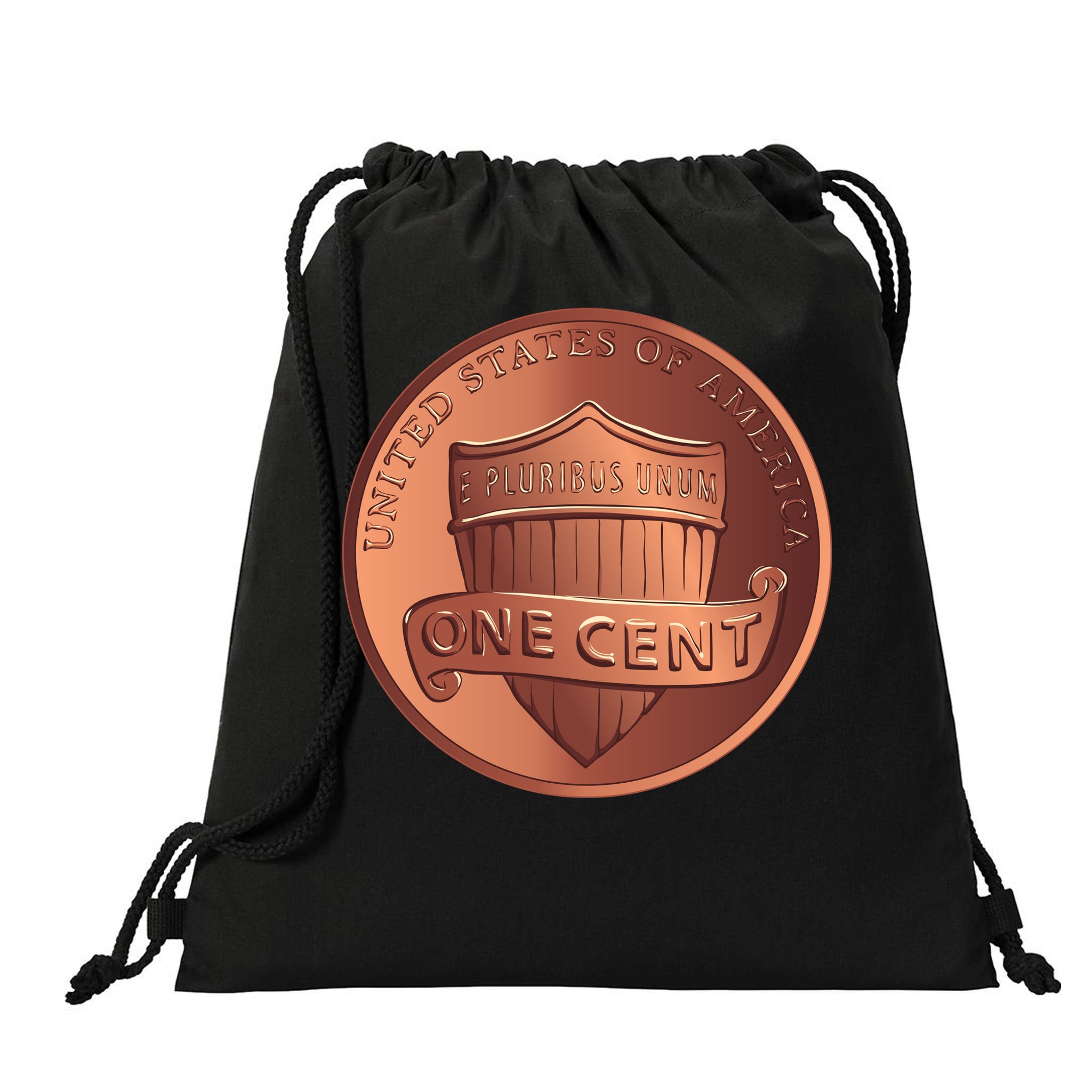 Lincoln Penny Drawstring Bag