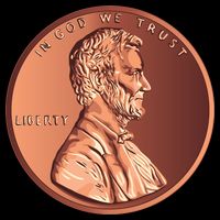 Lincoln Penny Drawstring Bag