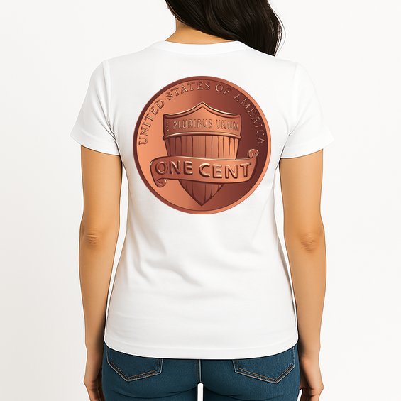 Lincoln Penny Womens T-Shirt