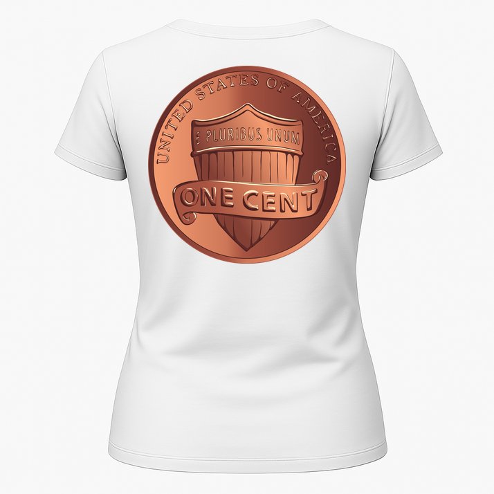 Lincoln Penny Womens T-Shirt
