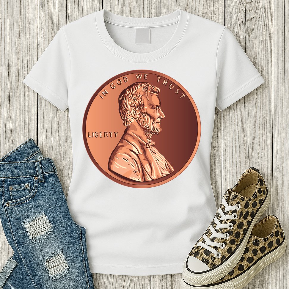 Lincoln Penny Womens T-Shirt