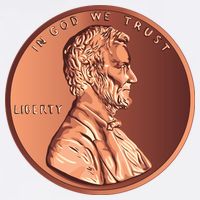 Lincoln Penny Womens T-Shirt