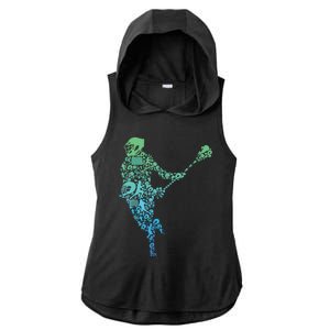 Lacrosse Player Ladies PosiCharge Tri-Blend Wicking Draft Hoodie Tank