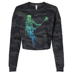 Lacrosse Player Cropped Pullover Crew