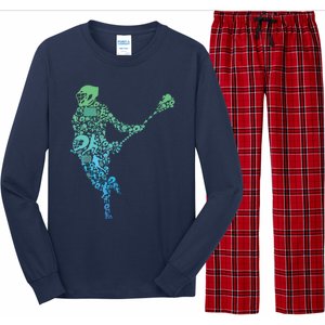 Lacrosse Player Long Sleeve Pajama Set