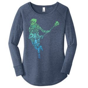 Lacrosse Player Women's Perfect Tri Tunic Long Sleeve Shirt