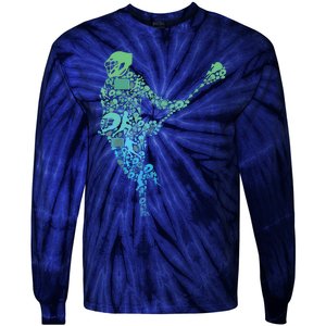 Lacrosse Player Tie-Dye Long Sleeve Shirt