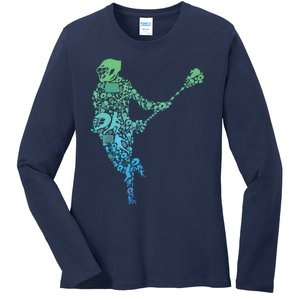 Lacrosse Player Ladies Long Sleeve Shirt