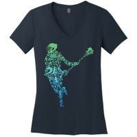 Lacrosse Player Women's V-Neck T-Shirt