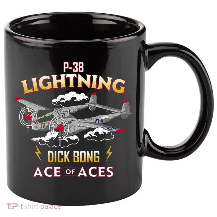 Lockheed P38 Lightning 11oz C Handle Ceramic Mug