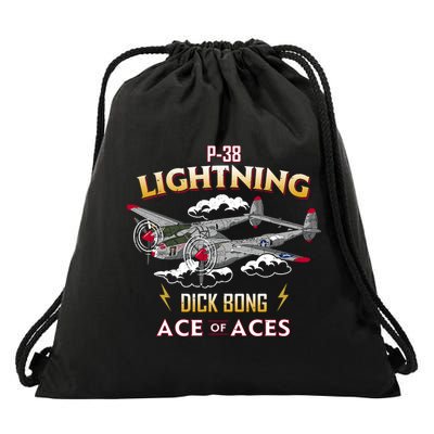 Lockheed P38 Lightning Drawstring Bag