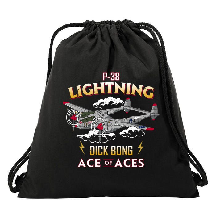 Lockheed P38 Lightning Drawstring Bag