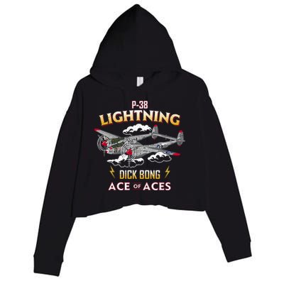 Lockheed P38 Lightning Crop Fleece Hoodie