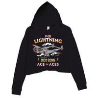 Lockheed P38 Lightning Crop Fleece Hoodie