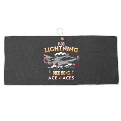 Lockheed P38 Lightning Large Microfiber Waffle Golf Towel