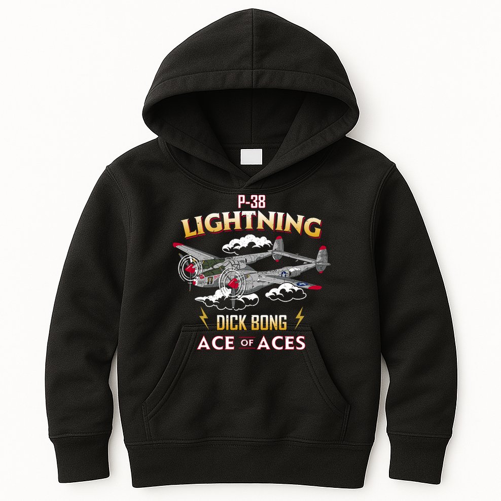 Lockheed P38 Lightning Kids Hoodie