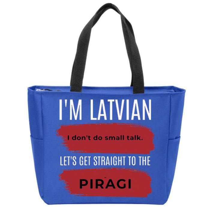 Latvian Pride Latvia Souvenir Piragi Latvian Favorite Food Zip Tote Bag