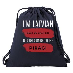 Latvian Pride Latvia Souvenir Piragi Latvian Favorite Food Drawstring Bag