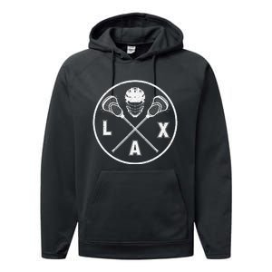 LAX Player Lacrosse Lacrosse Logo Lacrosse Lovers Performance Fleece Hoodie