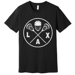 LAX Player Lacrosse Lacrosse Logo Lacrosse Lovers Premium T-Shirt