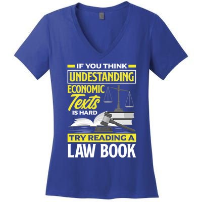 Lawyer Prosecutor Law Student Funny Gift Women's V-Neck T-Shirt