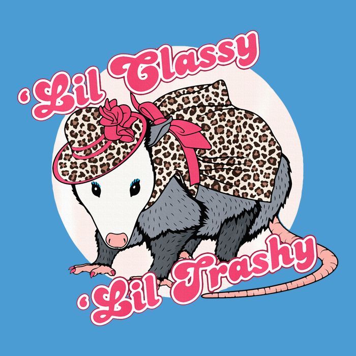 Leopard Possum Lil Classy Lil Trashy Possum Sarcastic Tie Dye Hoodie