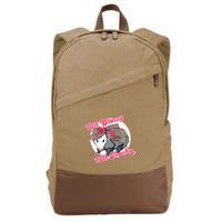 Leopard Possum Lil Classy Lil Trashy Possum Sarcastic Cotton Canvas Backpack