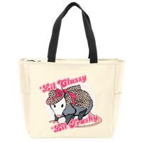 Leopard Possum Lil Classy Lil Trashy Possum Sarcastic Zip Tote Bag