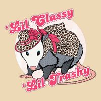 Leopard Possum Lil Classy Lil Trashy Possum Sarcastic Zip Tote Bag