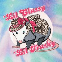 Leopard Possum Lil Classy Lil Trashy Possum Sarcastic Legacy Tie Dye Trucker Hat