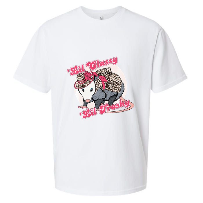 Leopard Possum Lil Classy Lil Trashy Possum Sarcastic Sueded Cloud Jersey T-Shirt