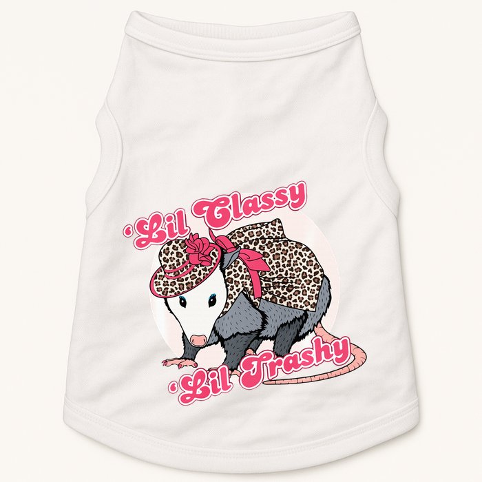 Leopard Possum Lil Classy Lil Trashy Possum Sarcastic Doggie Tank