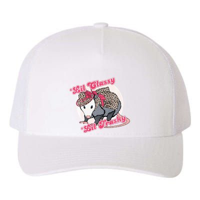 Leopard Possum Lil Classy Lil Trashy Possum Sarcastic Yupoong Adult 5-Panel Trucker Hat