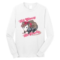 Leopard Possum Lil Classy Lil Trashy Possum Sarcastic Long Sleeve Shirt