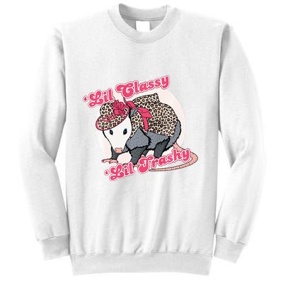 Leopard Possum Lil Classy Lil Trashy Possum Sarcastic Sweatshirt