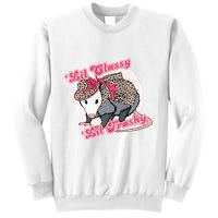 Leopard Possum Lil Classy Lil Trashy Possum Sarcastic Sweatshirt