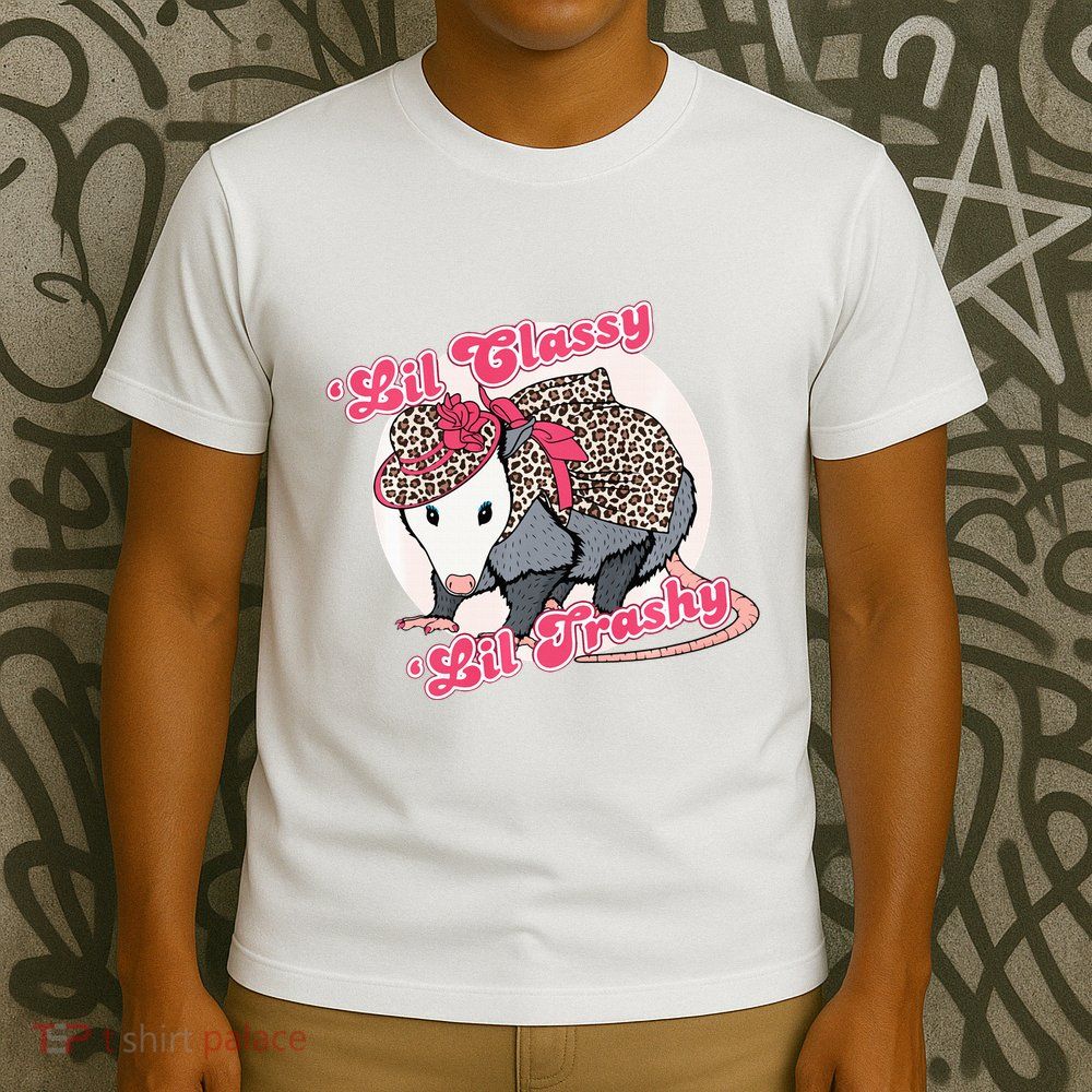 Leopard Possum Lil Classy Lil Trashy Possum Sarcastic T-Shirt