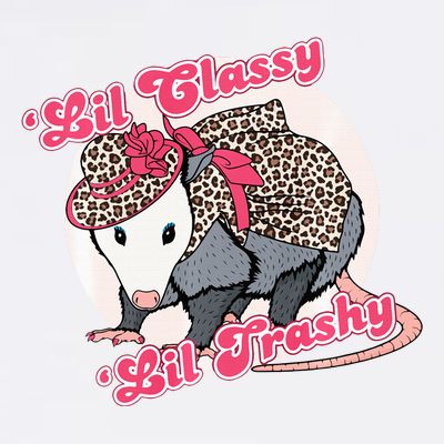 Leopard Possum Lil Classy Lil Trashy Possum Sarcastic T-Shirt