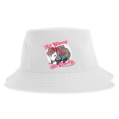 Leopard Possum Lil Classy Lil Trashy Possum Sarcastic Sustainable Bucket Hat