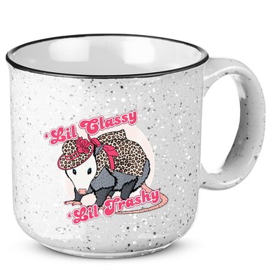 Leopard Possum Lil Classy Lil Trashy Possum Sarcastic 15oz Campfire Ceramic Mug