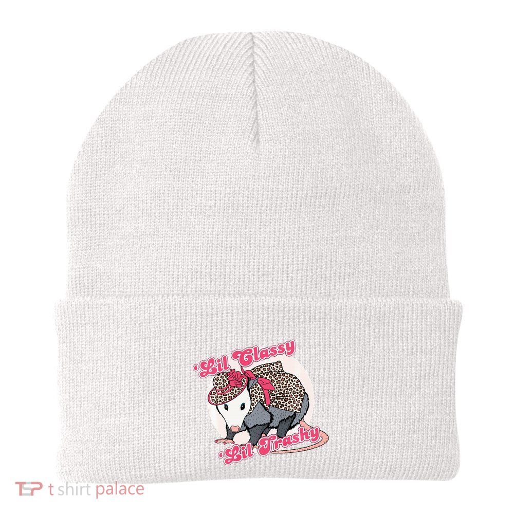 Leopard Possum Lil Classy Lil Trashy Possum Sarcastic Beanie
