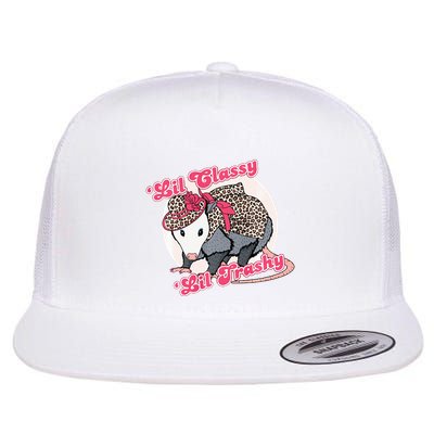 Leopard Possum Lil Classy Lil Trashy Possum Sarcastic Flatbill Hat