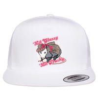 Leopard Possum Lil Classy Lil Trashy Possum Sarcastic Flatbill Hat