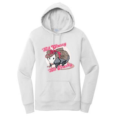 Leopard Possum Lil Classy Lil Trashy Possum Sarcastic Women's Pullover Hoodie