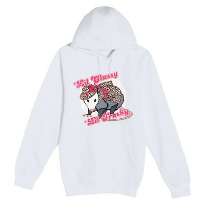 Leopard Possum Lil Classy Lil Trashy Possum Sarcastic Premium Pullover Hoodie