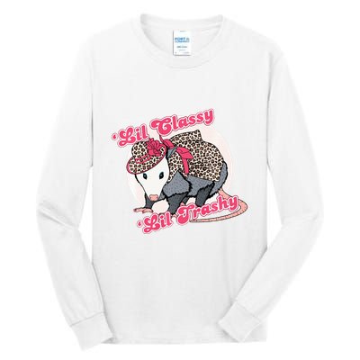 Leopard Possum Lil Classy Lil Trashy Possum Sarcastic Tall Long Sleeve T-Shirt