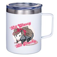 Leopard Possum Lil Classy Lil Trashy Possum Sarcastic 12oz Stainless Steel Coffee Mug