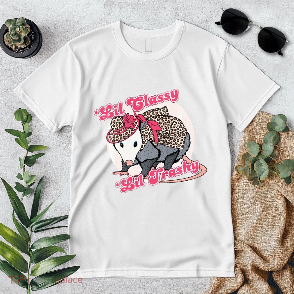 Leopard Possum Lil Classy Lil Trashy Possum Sarcastic Premium T-Shirt